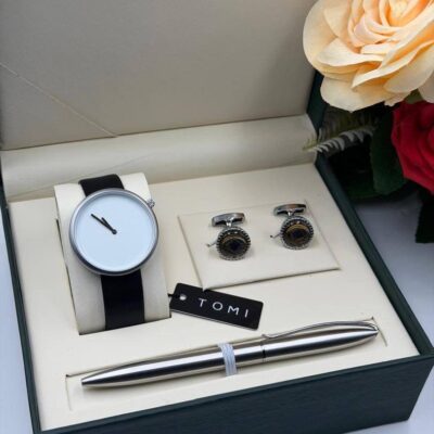 Tomi Leather Watch Set