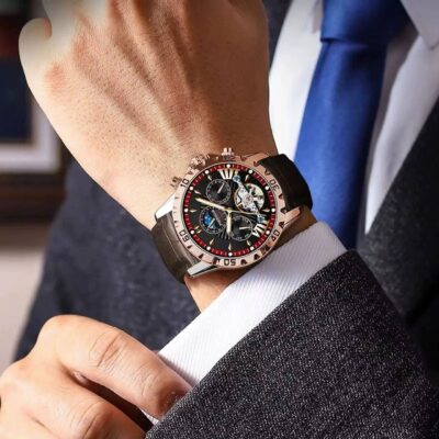 Poedagar Water-resistant Leather Watch