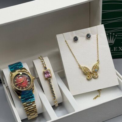 Rolex Chain Watch Set
