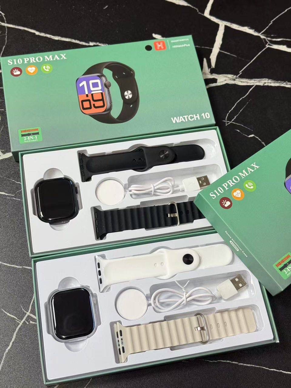 S10 Pro Max Smartwatch with sleek black metal case and vibrant touchscreen display